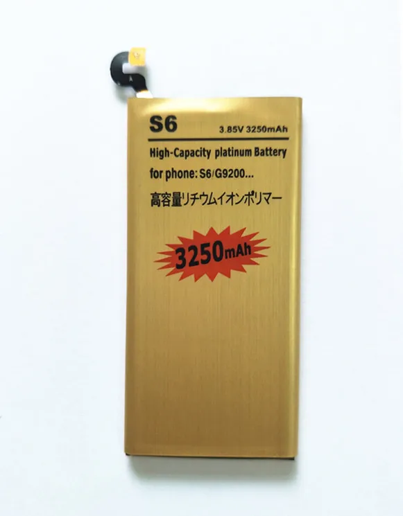 АЗК золото S6 батарея 3250 мА/ч EB-BG920ABA для Samsung GALAXY G9200 G9208 G9209 SM-G920F G920I G920 G920A G920V G920T G920F |