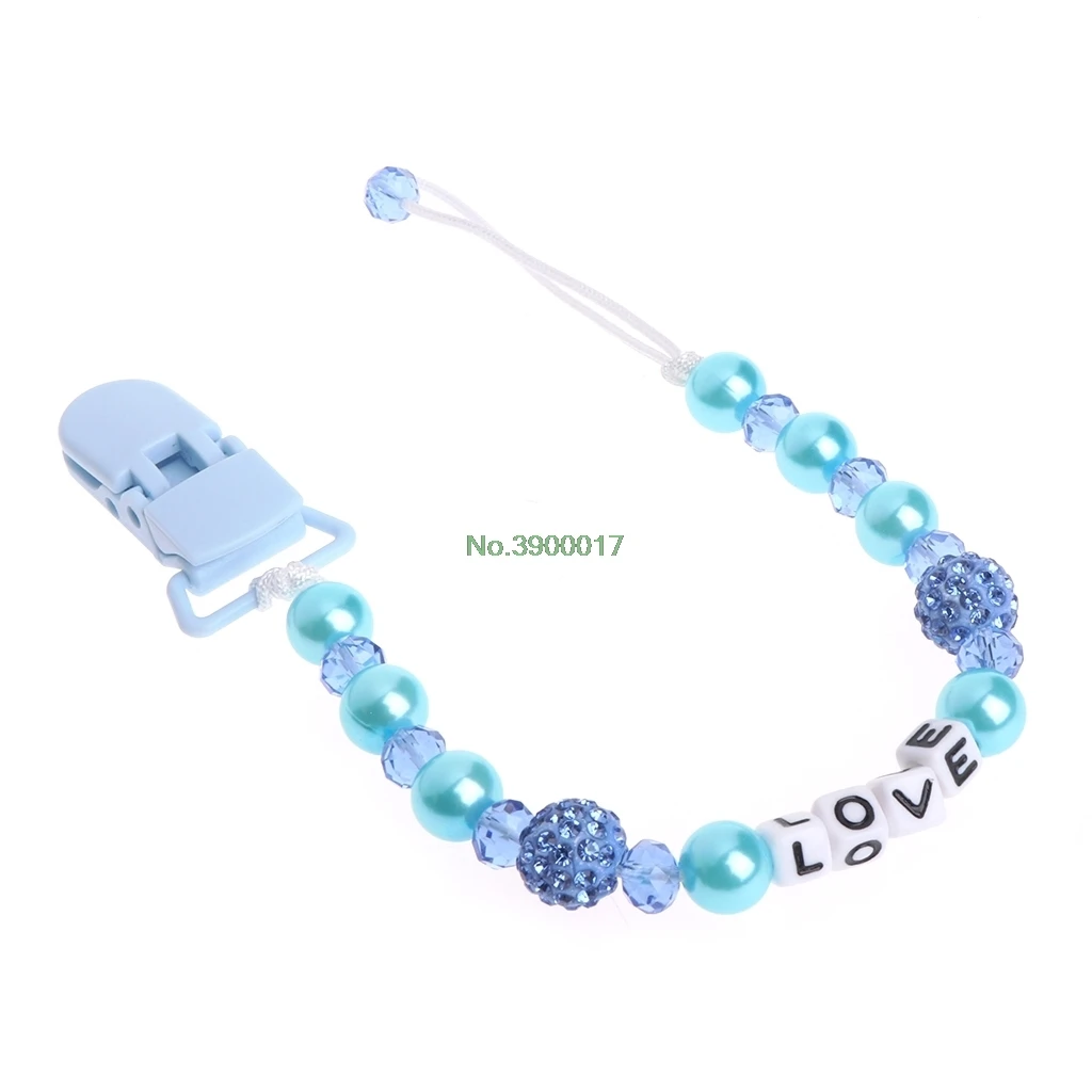 Детские Bling Crystal Pacifier клипы соска цепи пустышка соска поводок ремень