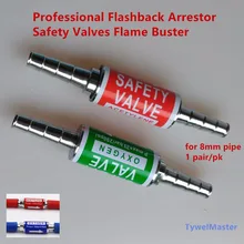 Arrester Профессиональный ацетилен Flashback Arrester кислород Flashback Arrester обратный клапан пламя Buster для трубы