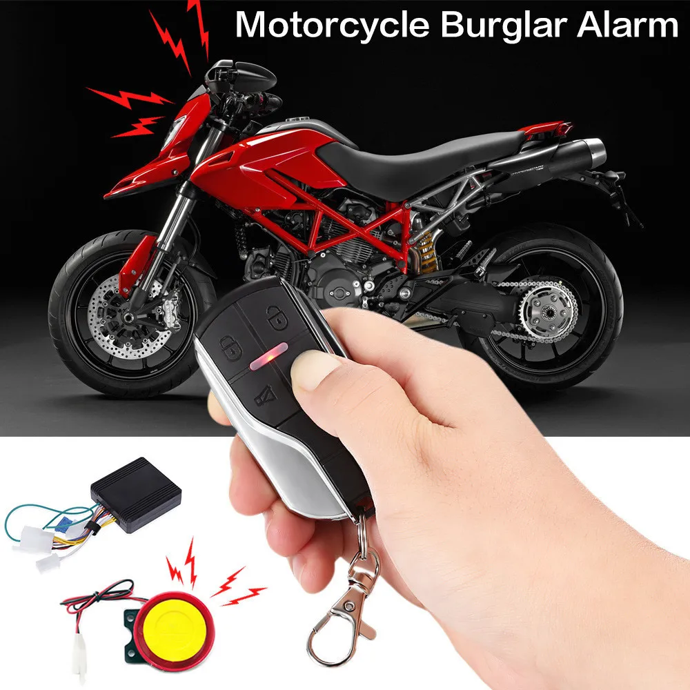 Motorcycle Anti theft Security Alarm System Universal Remote Control