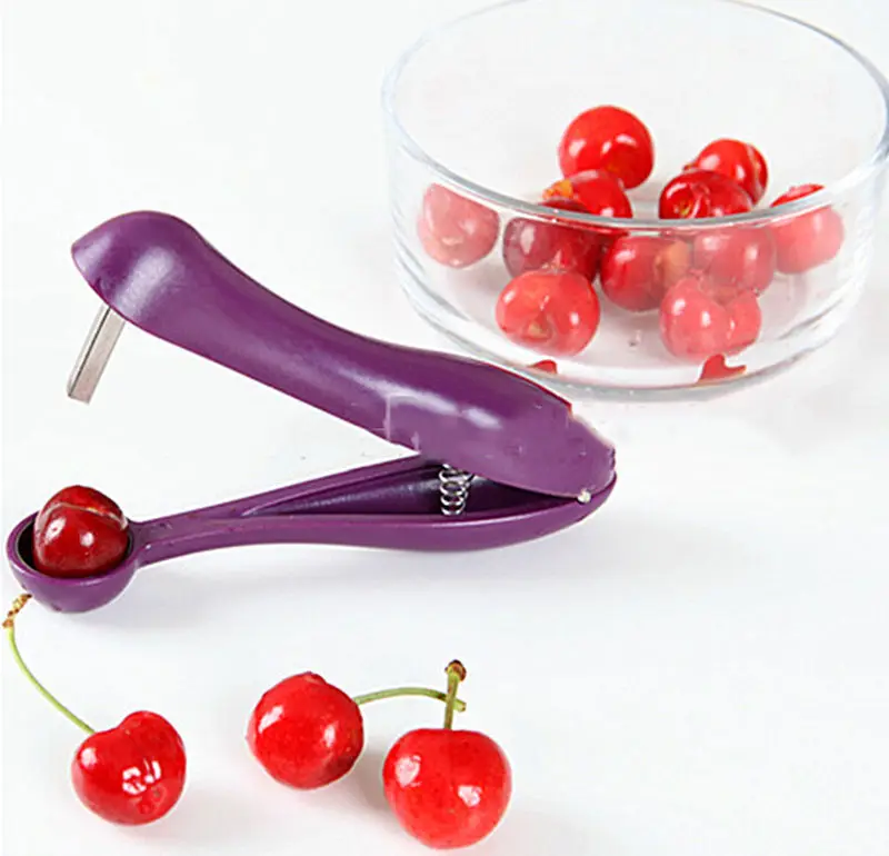 Cherry Olive Pitter Corer Pits Stoner Removal Easy Squeeze Grip Kitchen