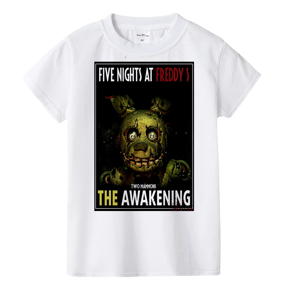 

Freddy Kids T-shirt Freddy Bear Child T-shirt Boy Girl Universal Children's Wear Fun Toy Cartoon Print Round Neck Cotton Top