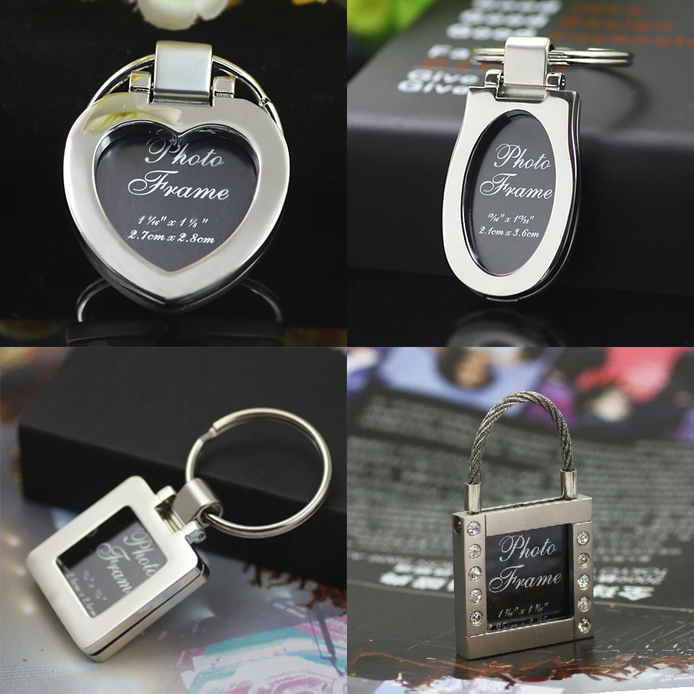 

Valentine Metal Photo Frame Key Chain Couple Lover Keychain key ring Gift for Valentine's day