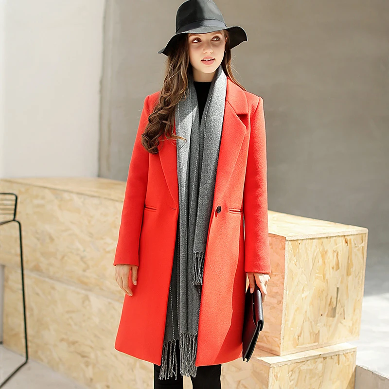 Coats Direct Selling Full Solid Slim Casual Turn down Collar No 2017 Coat All match Korean
