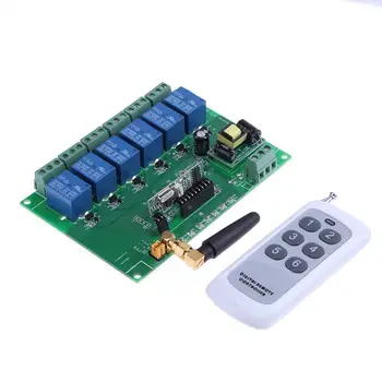 

RF Remote Module 110-240V 6 Channel RF Relay Module Board Remote Control Switch for electronically operated gate