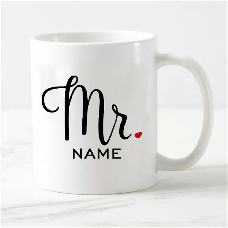 

Mr. Mu Mug Personalized Mr. Mr. Customized Name Coffee Cup Couple Tea Color Change Cup Fashion Heart Custom Anniversary Wedding