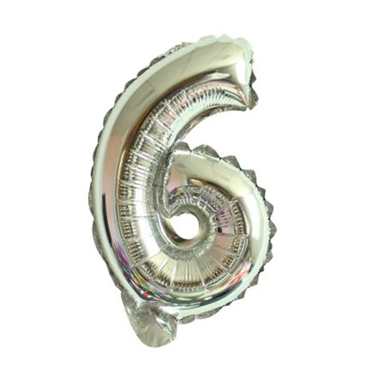 7 дюймов серебряные цифры Алфавит фольги Воздушные шары мини цифры буквы Воздушные шары Дети День рождения Свадебные украшения вечерние товары