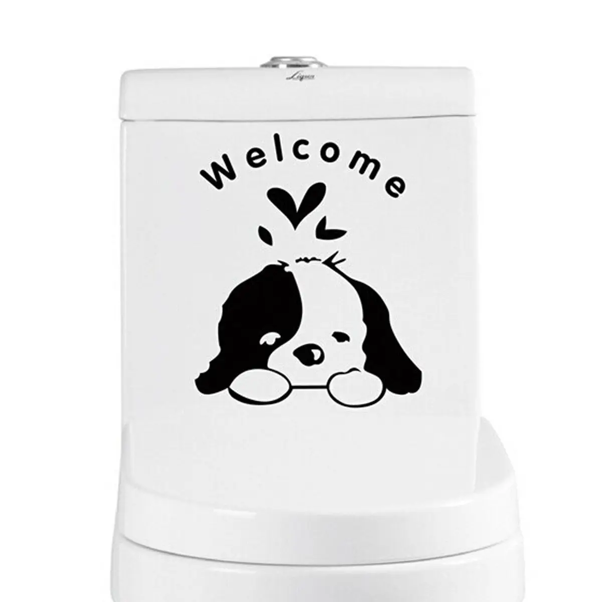 T003 2 PIECES=1 PACK Toilet Seat Wall Sticker Decals Vinyl Art Wallpaper Removable Bathroom