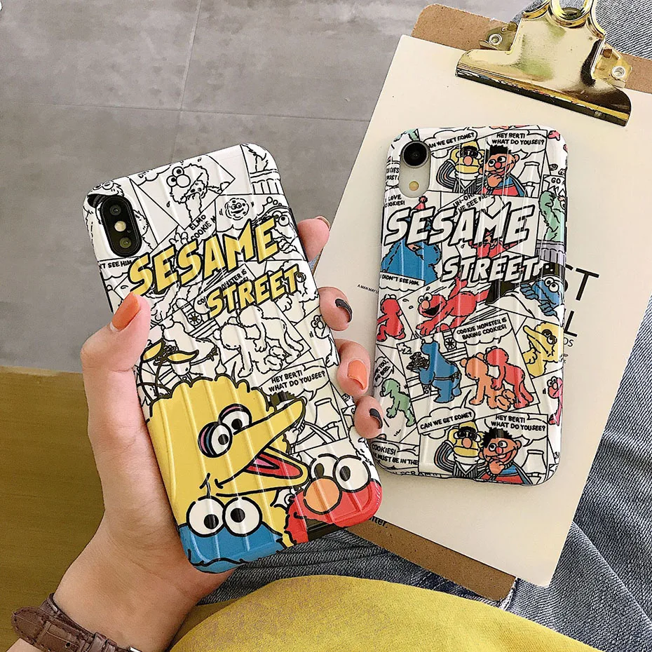 

Cartoon Concave-convex feeling touch Case for iPhone 6 6S 6Plus 7 7Plus 8 8Plus iPhone X XR XS XSMAX Soft sorte nula originality