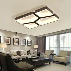 Белый/серый/коричневый отделка современная светодиодная Люстра для гостиной кабинет 1000x680 мм Потолочная люстра светильники