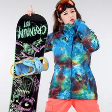 Женская лыжная куртка Королевского синего цвета, женская зимняя водонепроницаемая верхняя одежда, лыжная и зимняя одежда, куртка для верховой езды, скалолазания, катания на коньках