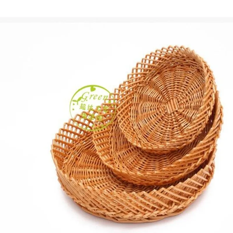 New Wicker Weaving Storage Basket Fruit Bread Vegetables Display Picnic Basket Rattan Storage Box For Cosmetics Snacks Tea Book New Wicker Weaving Storage Basket Fruit Bread Vegetables Display Picnic Basket Rattan Storage Box For Cosmetics Snacks Tea Book