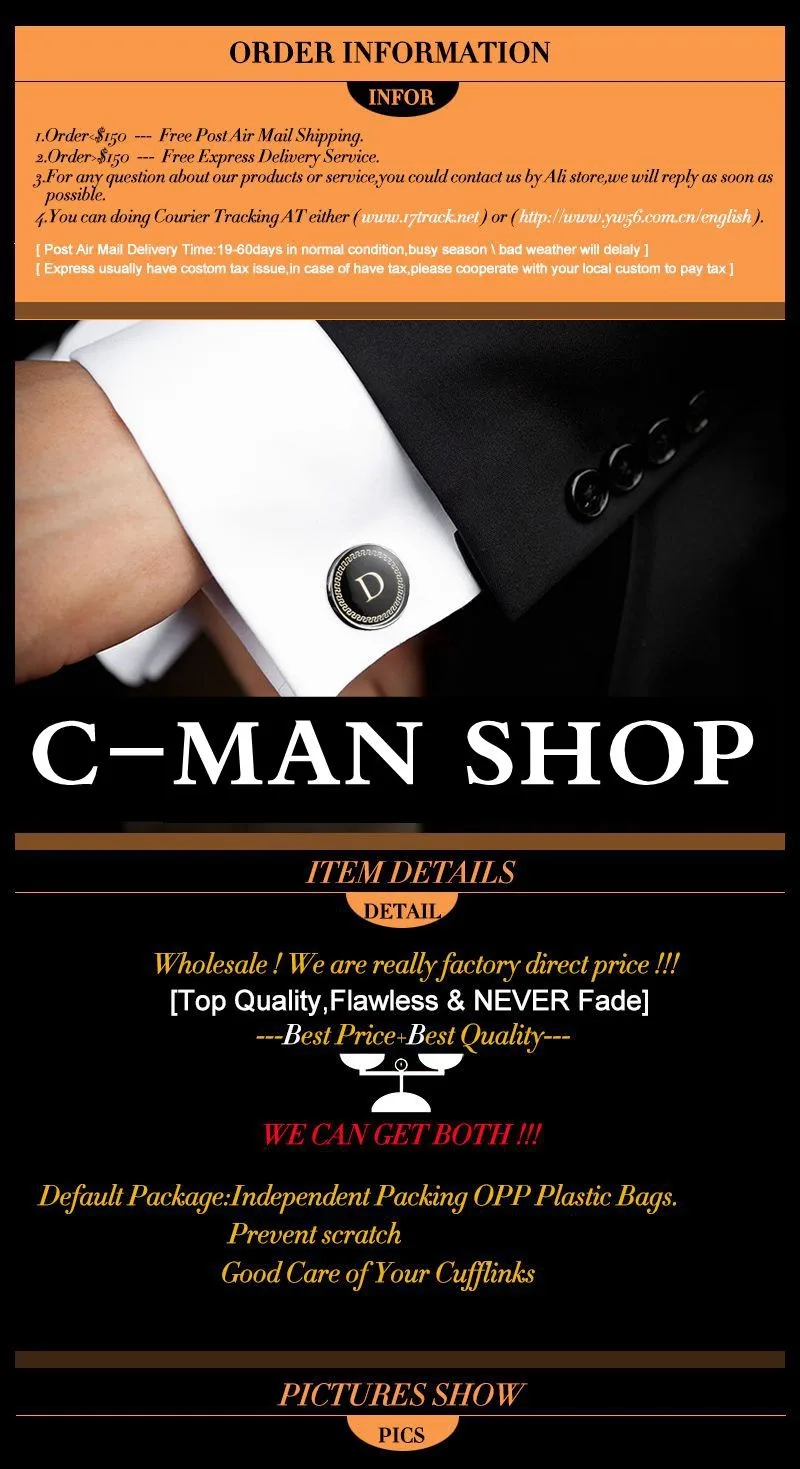 C-MAN Jewelry Five-pointed star Cufflinks for Mens High Quality Brand Enamel Animal Cufflink mosaic Crystal 2017 Newest Hot antique cufflinks