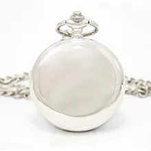 Модные Серебристые Гладкие стальные Механические карманные часы в стиле стимпанк для мужчин и женщин ожерелье подарок брелок винтажные карманные часы со скелетом