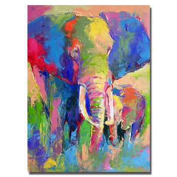 

Frames of Living Room Wall Modern Decoration Wall Art Home Decor Pictures Abstract Elephant Oil Painting Canvas Wall Decor