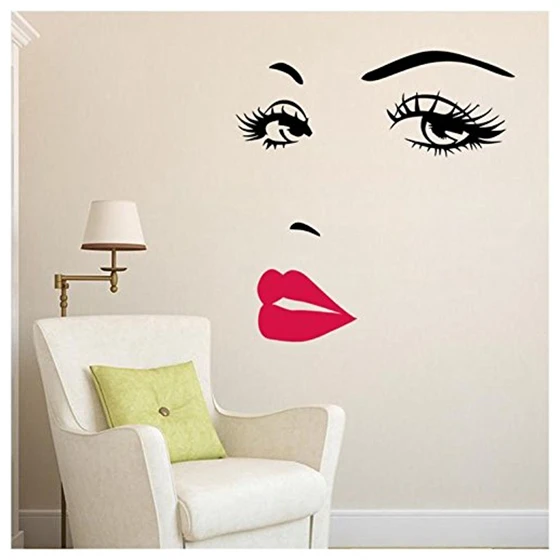 Us 2 36 28 Off Women S Face Star Decor Nice Sticker Removable Wall Stickers Wall Decor Home Decor Wall Art Bedroom Decor Living Room In Wall