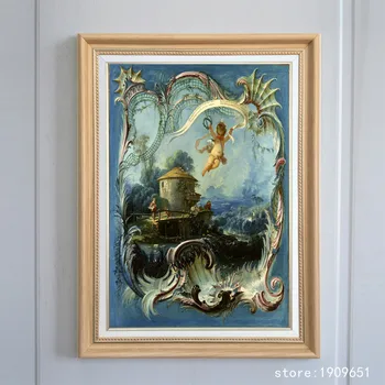 

no frame classical religious figures baby angel landscape canvas printings oil painting printed on cotton art decoration picture