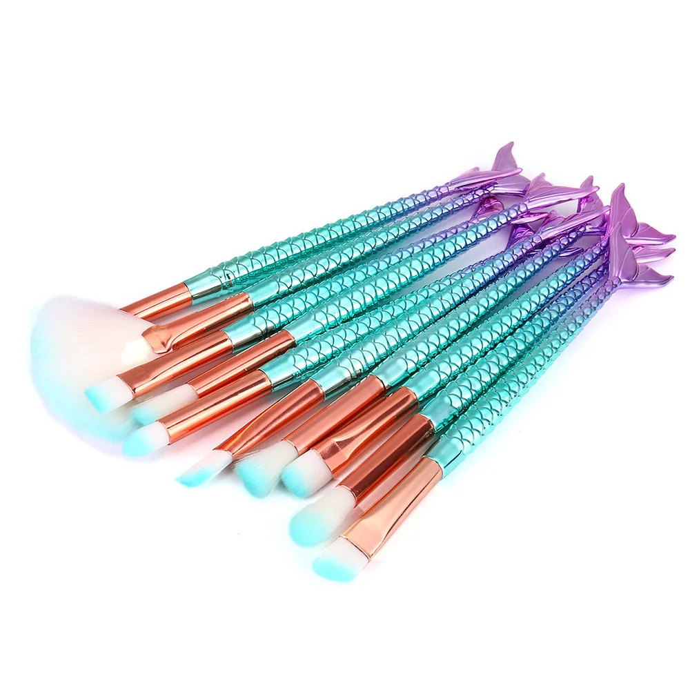 

10PCS Make Up Foundation Eyebrow Eyeliner Blush Cosmetic Concealer Brushes Drop shipping Makeup brush sets pincel maquiagem #JD