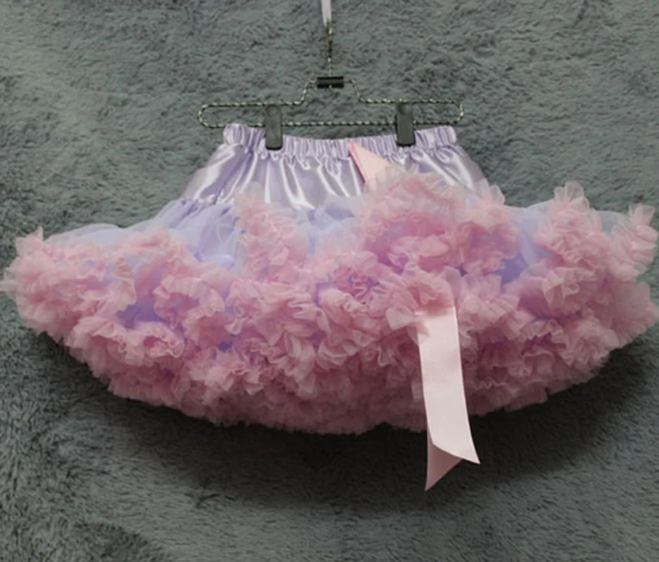 Детская юбка пачка для девочек юбки pettiskirts Сирень и светло-розовый Нижняя юбка для девочек шифоновая юбка-американка для девочек юбки для танцев