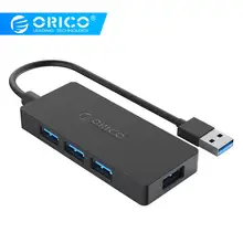 ORICO супер Скорость 4 Порты и разъёмы usb-хаб 3,0 Портативный OTG концентратор USB разветвитель с светодиодный светильник для Apple Macbook Air ноутбук Планшетные ПК