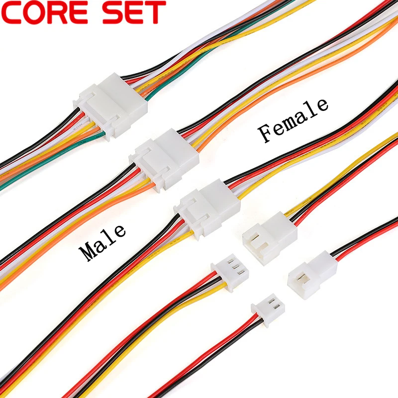 10PCS 2 Pin 2.54mm Cavo connettore maschio e femmina per cavo Modello RC Battry.