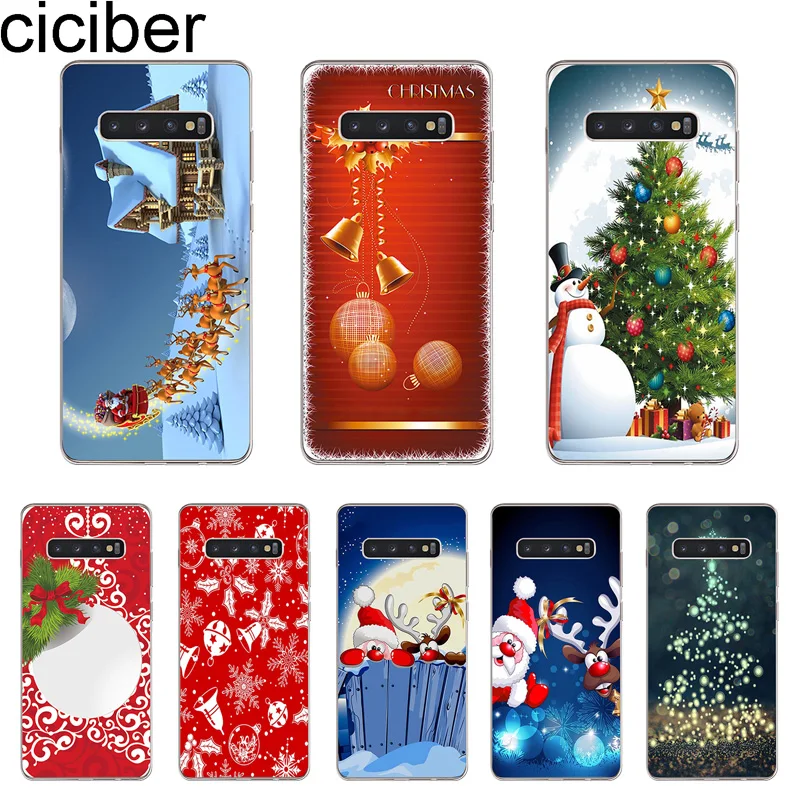 

ciciber Cover For Samsung Galaxy S10 S9 S8 S7 S6 Lite Plus S10+ S10e Edge S5 mini Phone Case Soft TPU Fundas Merry Christmas