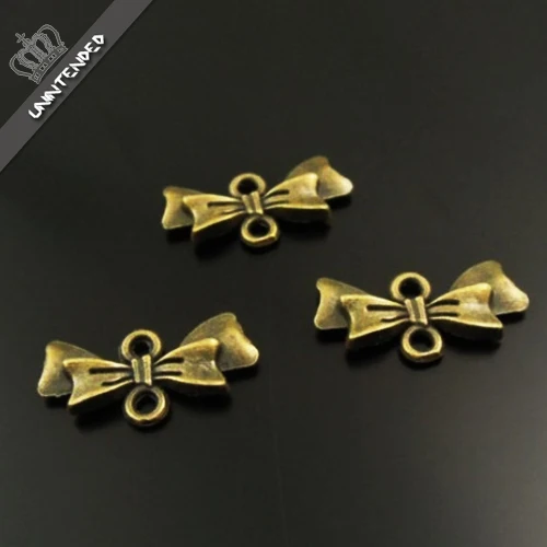 

Diy аксессуары винтажный вырез лук ожерелье кулон из сплава 20x8mm