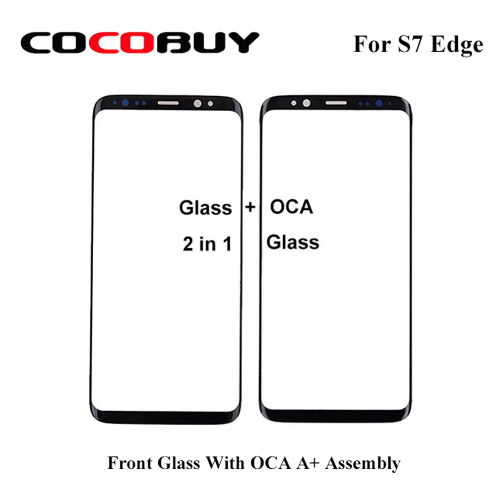 

2 in 1 A+ Quality Outer Screen Glass with OCA Assembly For Samsung S7 Edge Cracked Touch Glass Replacement