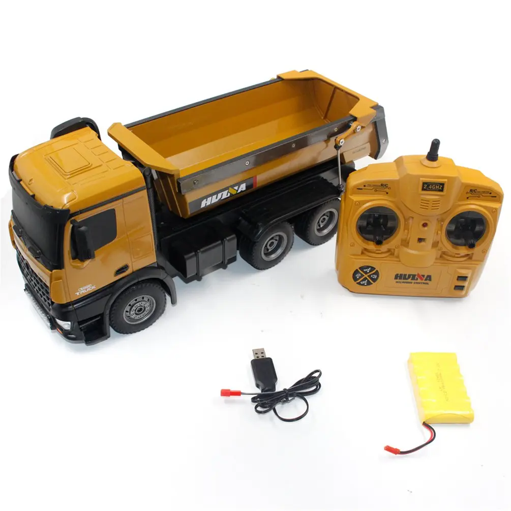 HUINA TOYS 1573 1577 1/14 10CH сплав RC самосвал вилочный погрузчик инженерный строительный кран автомобиль пульт дистанционного управления игрушка RTR - Цвет: Белый