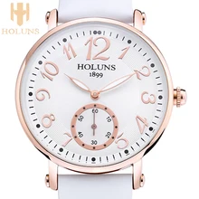 Mode tendance Top Marque HOLUNS grand cadran quartz Étanche Casual femmes montre, Saphir En Acier Inoxydable amour cadeau pour fille dame