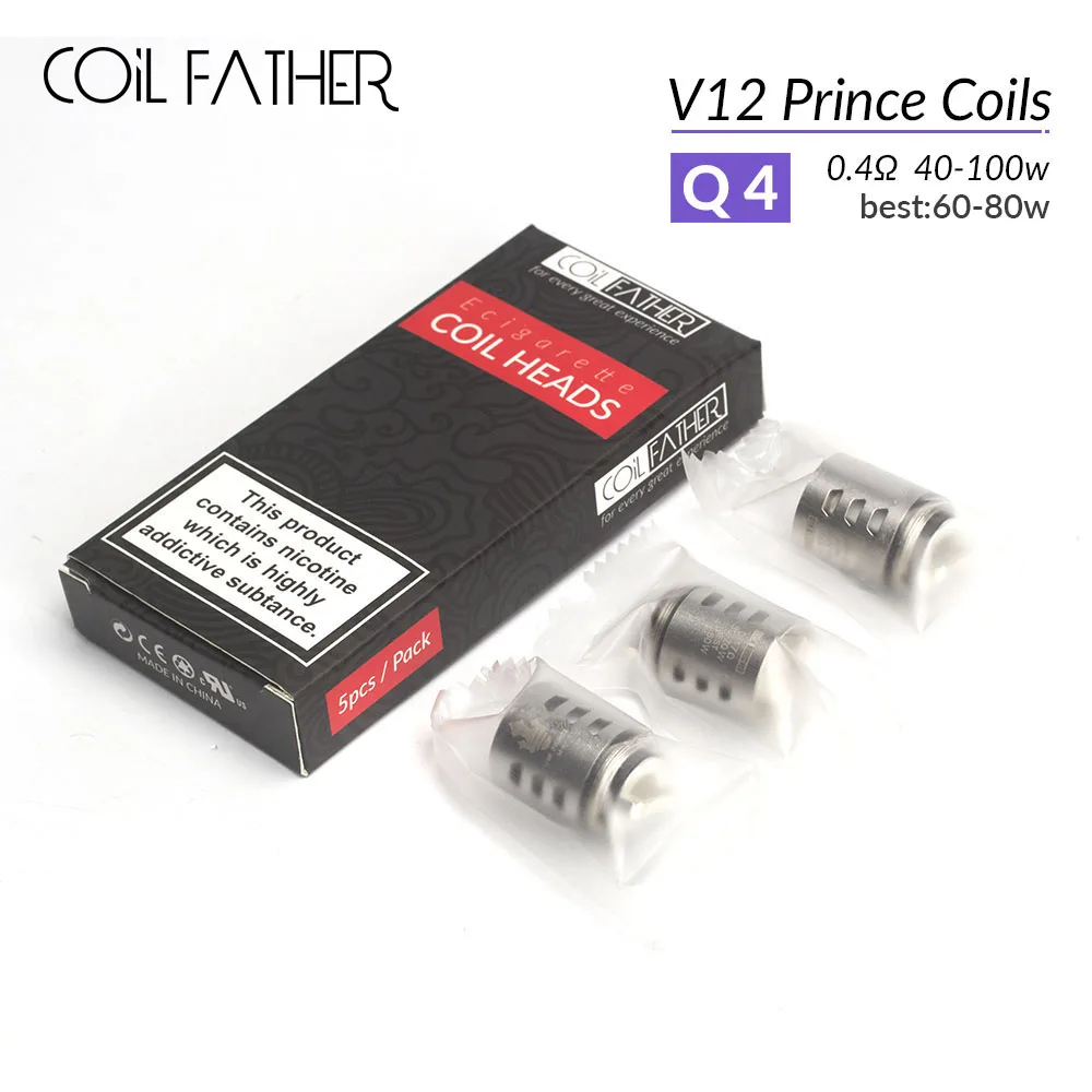 

3pcs/lot TFV12 Prince Coil M4 Q4 X6 T10 Core for TFV12 Prince Tank Atomizer Vape Replacement Coil E Cigarettes Head Cores