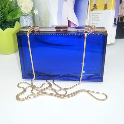 Роскошная женская акриловая сумка-клатч с буквенным принтом на заказ, маленькая элегантная сумочка, вечерние сумки на свадьбу, сумка на цепочке, вечерняя сумочка - Цвет: Синий