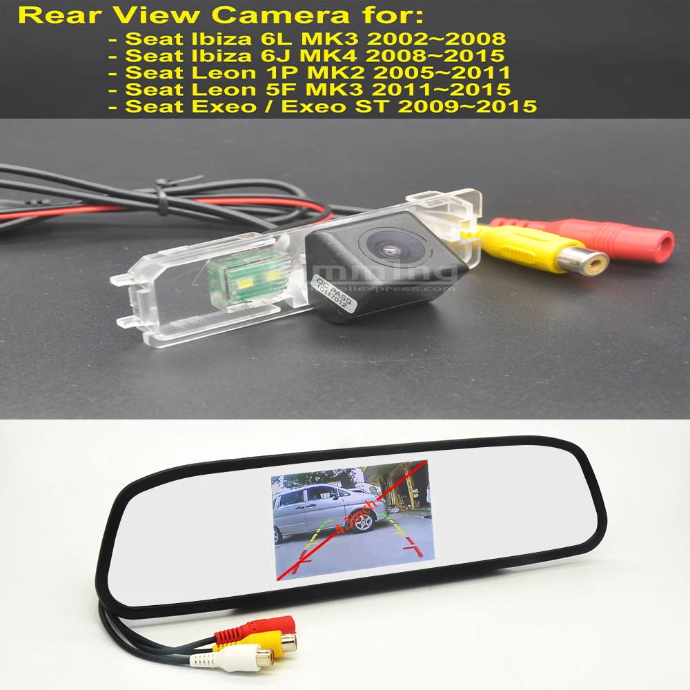 

Car Rear View Camera for SEAT Ibiza 6L MK3 6J MK4 Leon 1P MK2 5F MK3 Exeo Altea Wireless Reversing Park Backup Camera Mirror kit