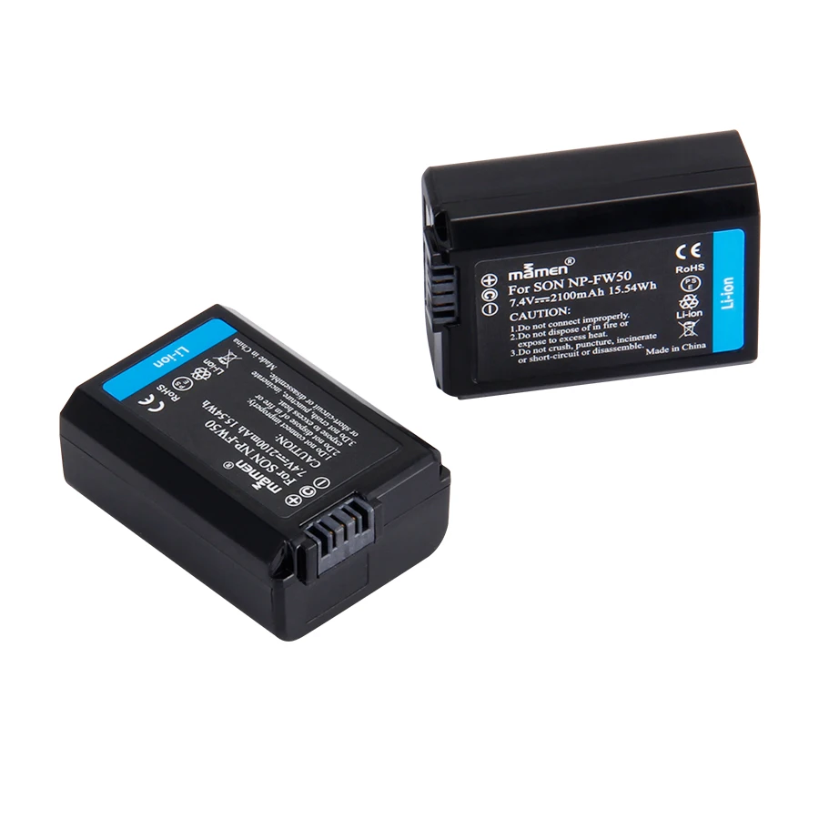 Mamen 2100mAh NP FW50 NP-FW50 NPFW50 батарея камеры для sony A5000 A5100 A6000 A6100 перезаряжаемые Замена литиевых батарей