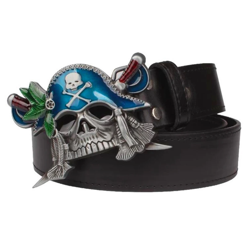 Cinturón de calavera pirata Caribeño para hombre, estilo rock, de metal pesado, Punk, street, accesorios de hip cinturón decorativo| Cinturones de hombre| - AliExpress