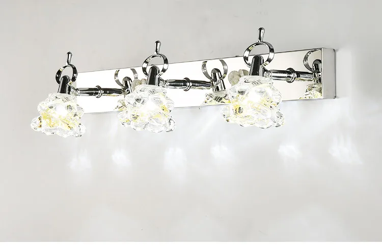 Бесплатный сверлильный зеркальный светильник Настенный светильник для ванной комнаты светодиодный светильник для макияжа из нержавеющей стали энергосберегающая настенная лампа wl4211557