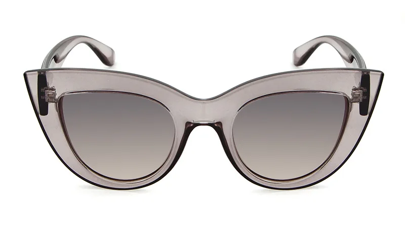 Emosnia новейшие Винтажные Солнцезащитные очки для женщин Кошачий глаз брендовые дизайнерские Элегантные Солнцезащитные очки розовые зеркальные Модные женские солнцезащитные очки UV400 - Цвет линз: c8 clear gray