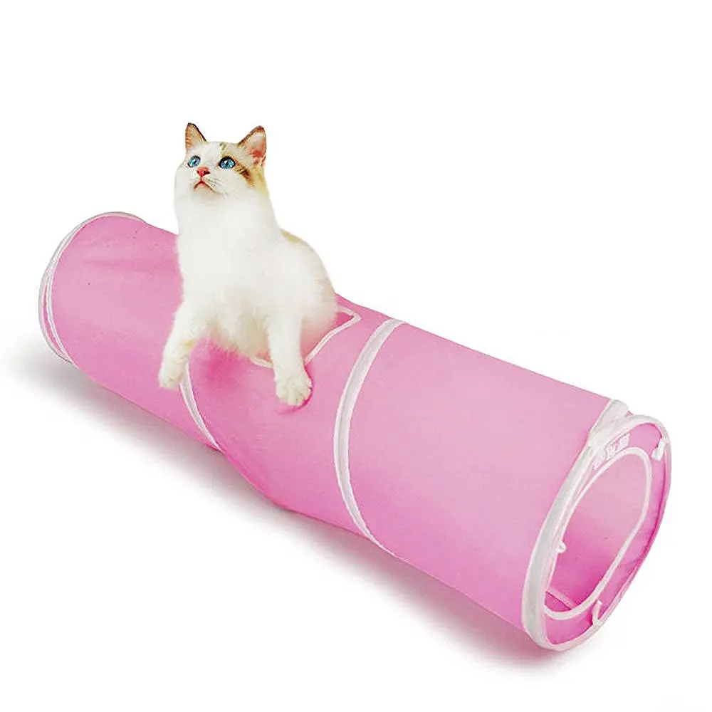 Pet Tunnel Cat Play Tunnel 25*90cm Fiber Foldable Single Spiral Cat tunnel Cats Training Toysin