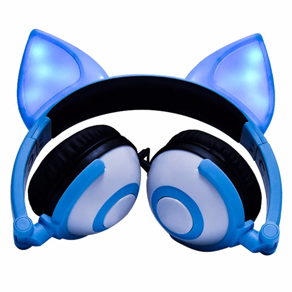 E0071 fox ear headphone blue