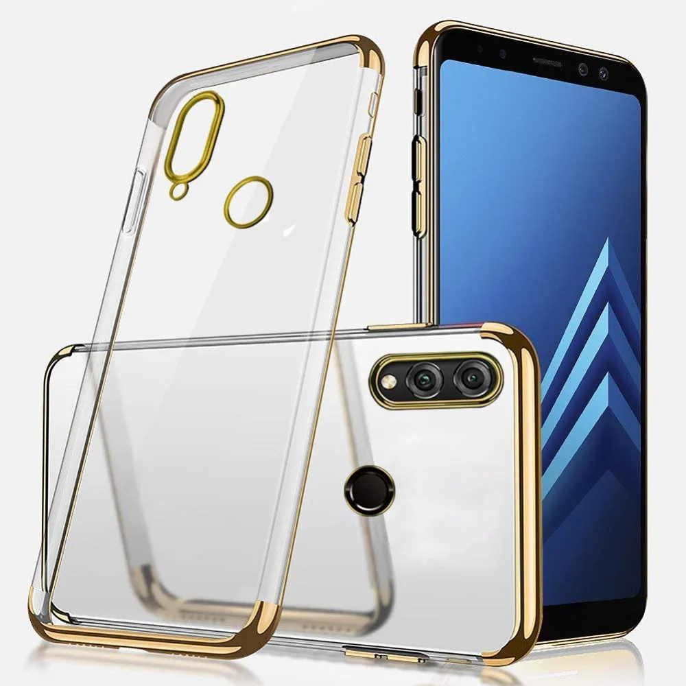 Slim Transparent Soft TPU Silicon Case Cover For Huawei Y9 2019 Honor 8X Mate 20 Lite 8X Max Mate 20 Plating Frame Coque Capa    (9)