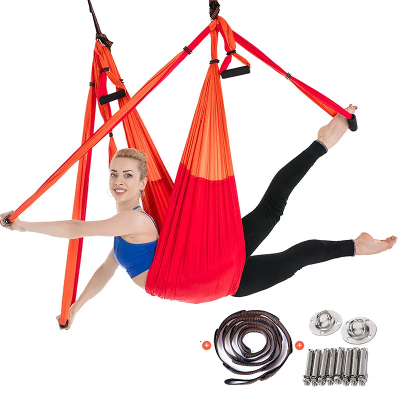 

Anti-gravity Aerial Yoga Hammock Set Yoga Belt Flying Yoga Hammock for Pilates Body Building Yoga Swing With HangingTray