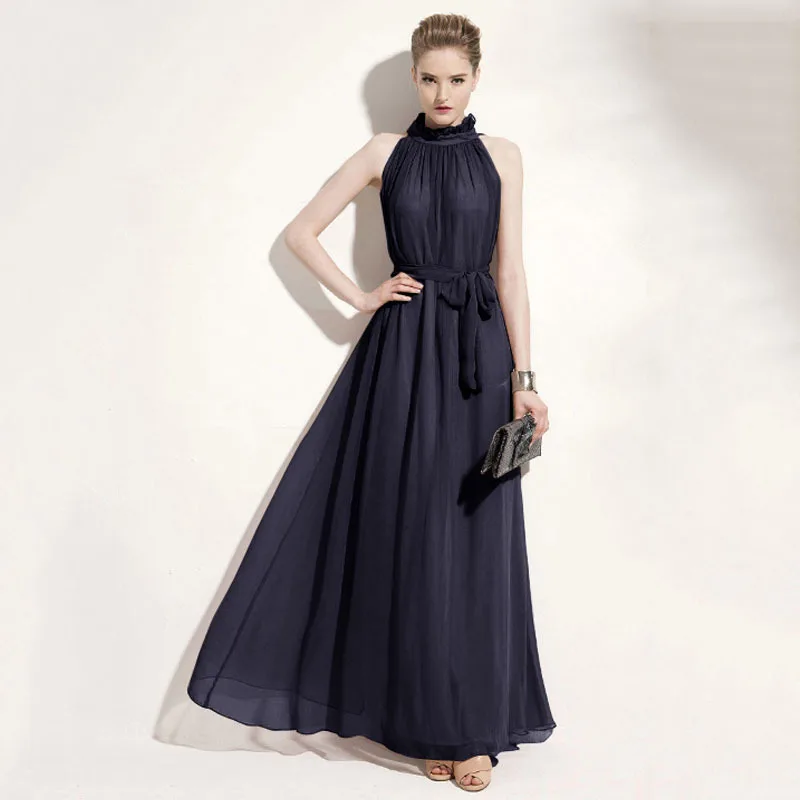 Dark blue Платья для беременных, одежда для кормящих, сексуальные вечерние, длинные платья макси, Одежда для беременных, без рукавов, для фотосессии, женские, с рюшами - Цвет: Dark blue