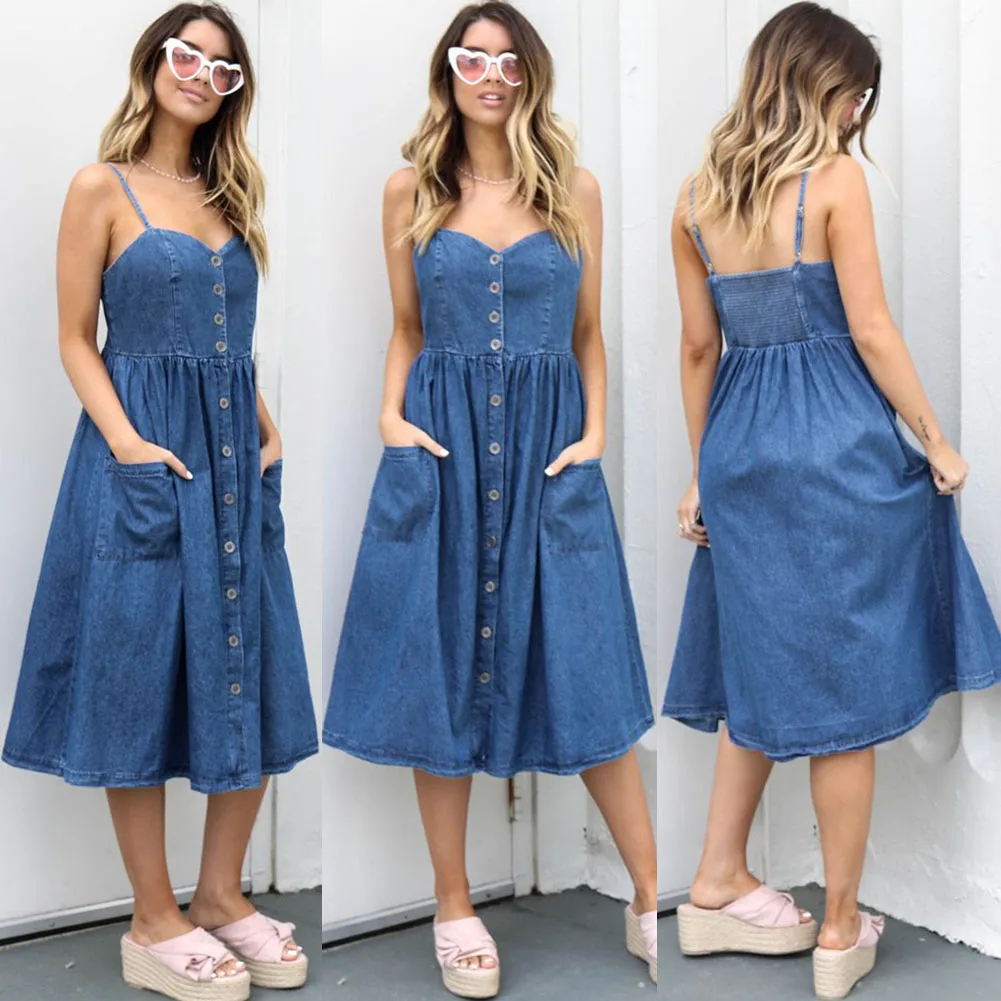 jeans midi dress