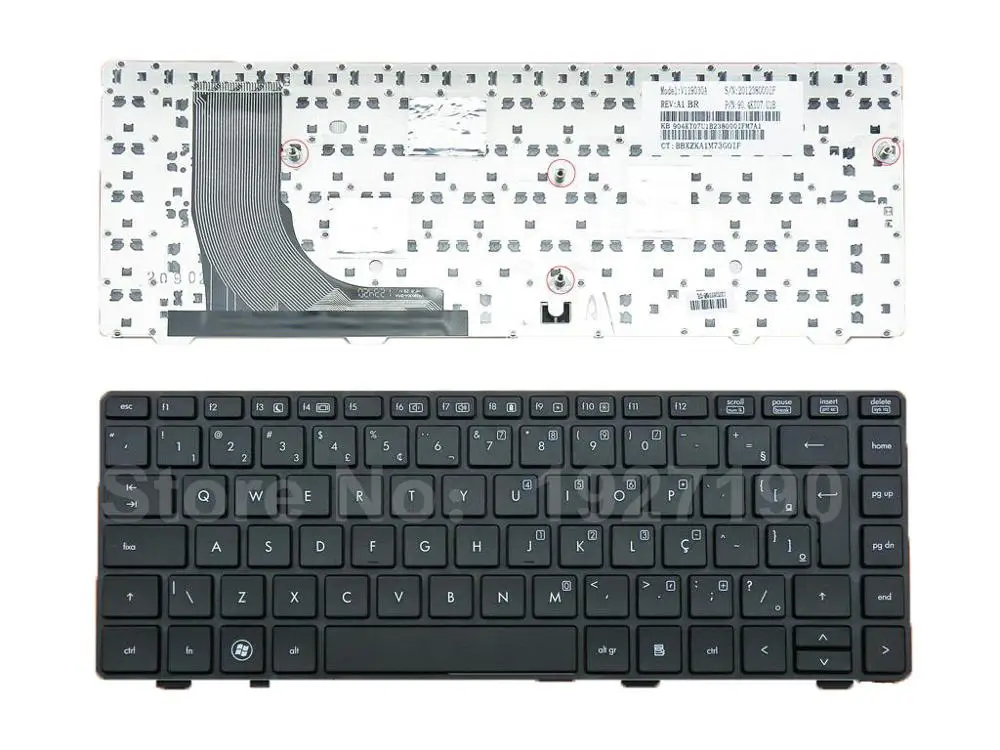 BR Brazil Laptop Replacement Keyboard for HP ProBook 6360B BLACK FRAME