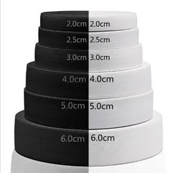 Adjustable Elastic Nylon Webbing for Garment Sewing and Backpack Straps (Black)
