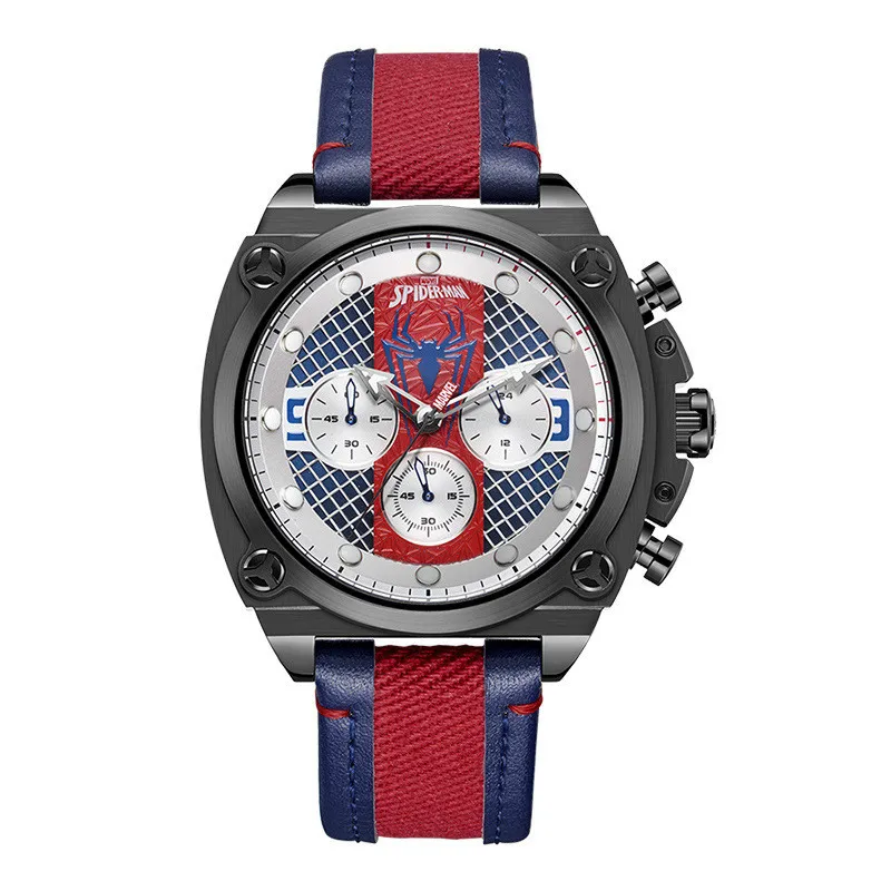 

2019 Marvel Man Quartz Genuine Leather Steel Bring Leisure Time Trend Motion Personality Six Wrist Watch Fashion M-9080