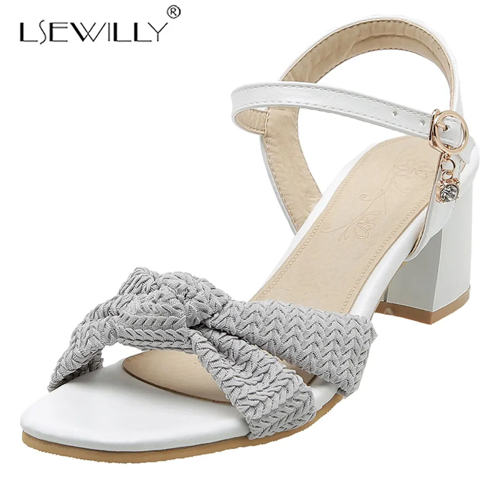 

Lsewilly fashion new summer sandals peep toe buckle ladies prom wedding shoes square high heels shoes women sandals 2019 E981