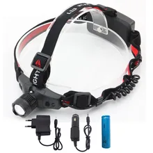 Высокая Мощность Led фара мини Xm-L Q5 налобный фонарь 18650 Аккумулятор Автомобильное зарядное устройство переменного тока для рыбалки Отдых на природе