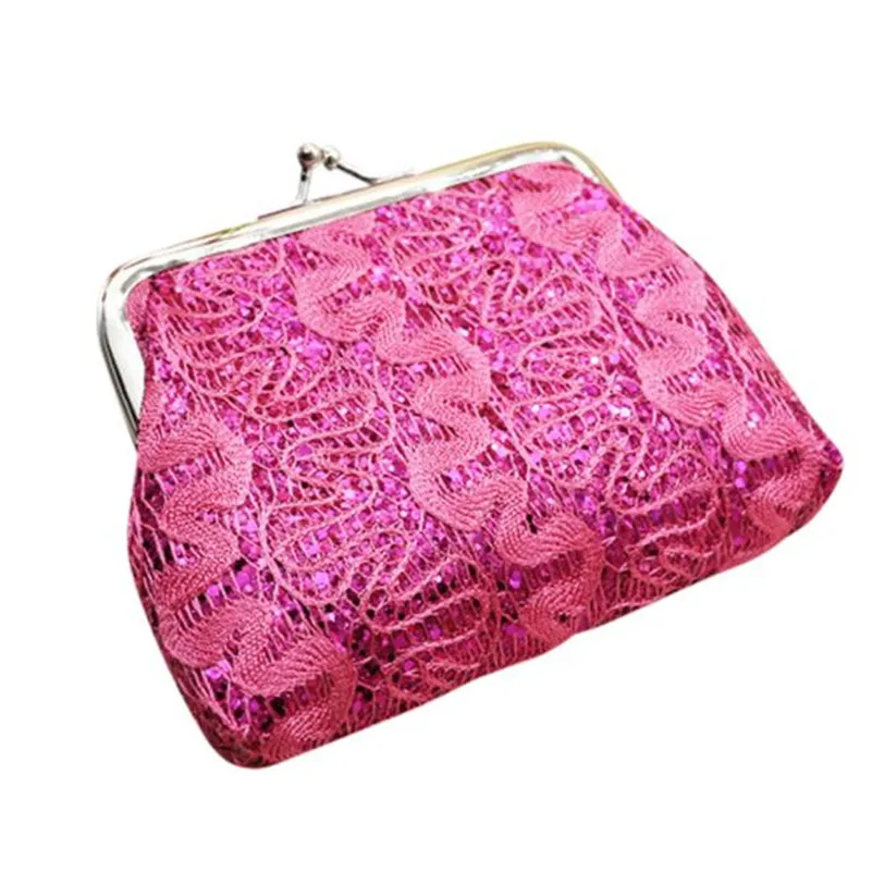 

Refined special design fresh elegant coin purser as gift Womens Small Sequin Wallet Card Holder Coin Purse Clutch Handbag M22