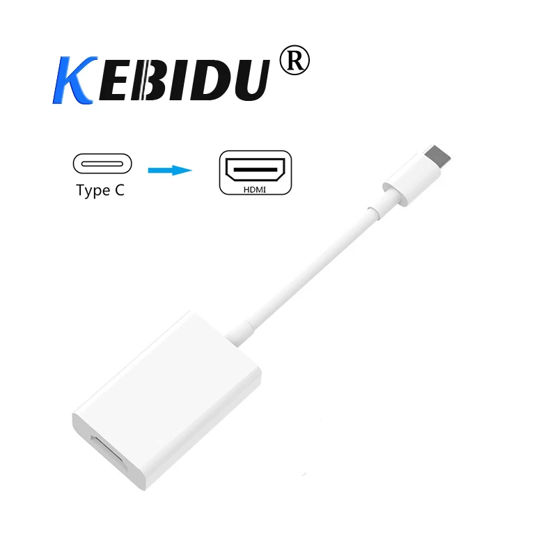USB C к HDMI адаптер Kebidu 4K Тип 3 1 папа женскому кабелю конвертер для MacBook хром Samsung S9